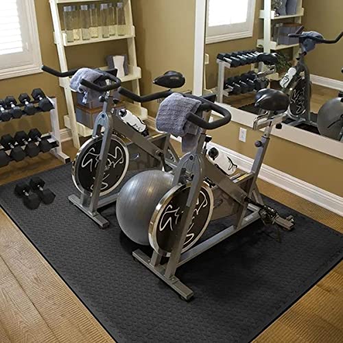 " APP LIFE Tatami - Juego de 8 Alfombrillas de Fitness para Gimnasio, 60 x 60 x 1 cm, Superficie de protección para Suelos, Alfombrilla para Gimnasio, Workout Gimnasia, Color Negro