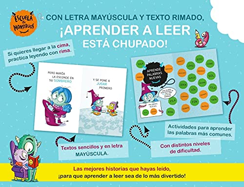 Aprender a leer en la Escuela de Monstruos 1 - La mascota más grandota: En letra MAYÚSCULA para aprender a leer (Libros para niños a partir de 5 años)