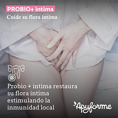 Apyforme - Probio+ Intima - Probioticos Intestinales - Regulador de Flora íntima - Hasta 40 Mil Millones de UFC/día - 4 cepas Lactobacillus Reuteri, Rhamnosus Crispatus y Acidophilus - 100 % Francés