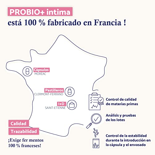 Apyforme - Probio+ Intima - Probioticos Intestinales - Regulador de Flora íntima - Hasta 40 Mil Millones de UFC/día - 4 cepas Lactobacillus Reuteri, Rhamnosus Crispatus y Acidophilus - 100 % Francés