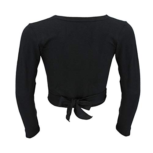 Aquarti Chaqueta Cruzada de Danza para Niñas, Negro, 116