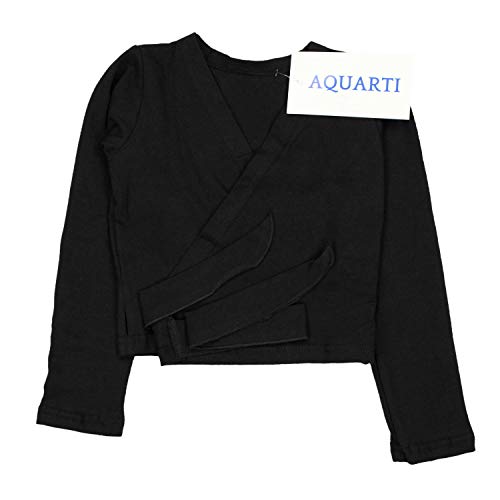 Aquarti Chaqueta Cruzada de Danza para Niñas, Negro, 116