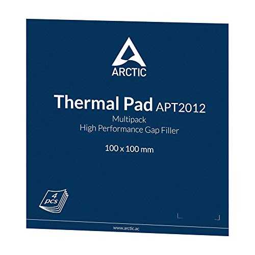 ARCTIC Thermal Pad Basic, Paquete de 4 (100 x 100 x 0,5 mm) - Relleno de espacios de Alto Rendimiento, Manejo seguro, Antiadherente, Fácil de instalar, Material: APT2012 - Rosa