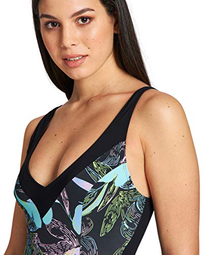 ARENA W Cecilia Wing Back One Piece - Bañador para Mujer, Color Black Multi/Black, Talla 46