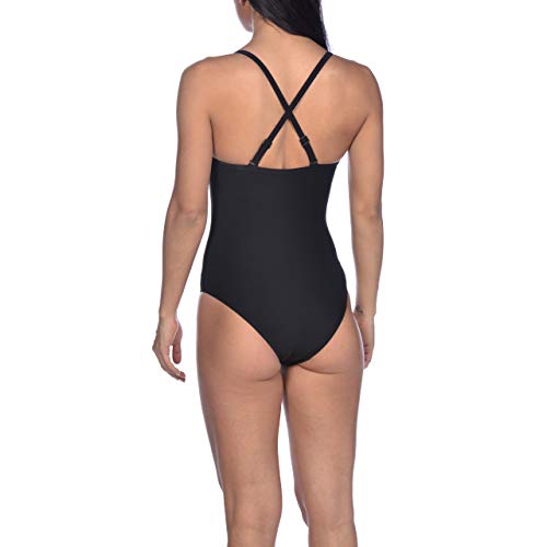 Arena W Light Cross Back One Piece Bañador Bodylift Mujer Noemi Copa B, Black-Turquoise, 42