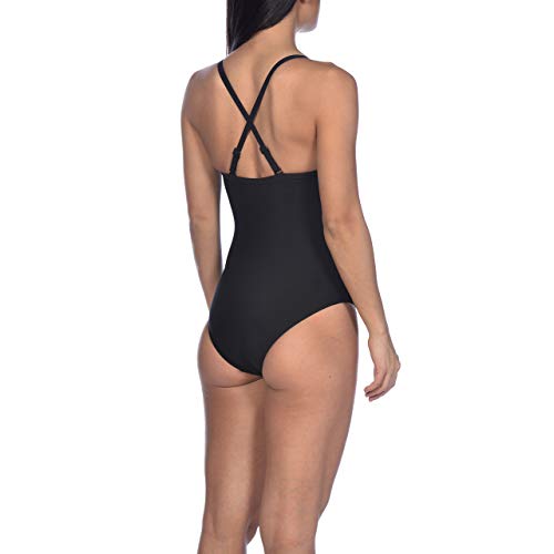 Arena W Light Cross Back One Piece Bañador Bodylift Mujer Noemi Copa B, Black-Turquoise, 42