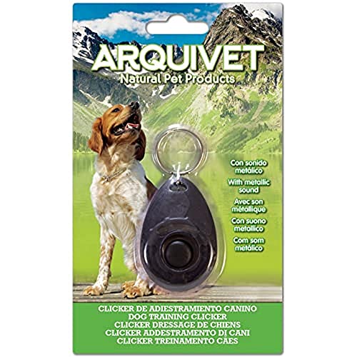 Arquivet Clicker Negro adiestramiento para Perros - Accesorios para Entrenamiento canino - Motivador para Perros - Complementos y Material para Mascotas - Ayuda adiestramiento