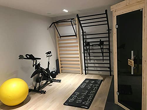 ARTIMEX Barra de tracción Plegable con extensión, para espaldera - utilizadas en hogares, gimnasios o centros de Fitness para Entrenamiento y Fitness, código 260 (Negro)