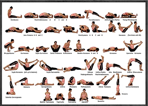 Ashtanga Yoga Poster Ejercicio Gimnasio Yoga Ashtanga Gráfico Instalación Salud Poster Yoga Ashtanga Pared Arte Yoga Ashtanga Pintura Salon Salon Yoga Inicio Gimnasio Decoracion K11091