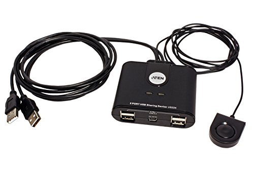 ATEN US224-AT - Comutador periférico (4 x USB), Negro