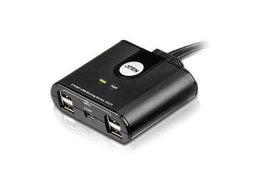 ATEN US224-AT - Comutador periférico (4 x USB), Negro