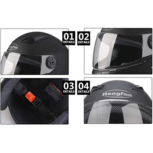 ATK Invierno Cálido Casco de Motocicleta Eps Buffer Forro Parabrisas Antiniebla Ventilación Respirable con Collar Térmico Extraíble