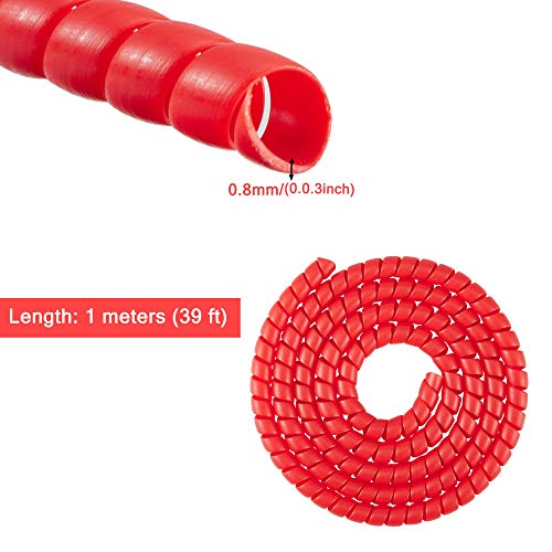 Atuka Cable Espiral de Scooter Rojo para Xiaomi m365 / Pro Scooter Ninebot Accesorios de Tubo de línea de Freno no tóxicos Tubo de enrollamiento Resistente Cable ignífugo Scooter