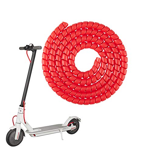 Atuka Cable Espiral de Scooter Rojo para Xiaomi m365 / Pro Scooter Ninebot Accesorios de Tubo de línea de Freno no tóxicos Tubo de enrollamiento Resistente Cable ignífugo Scooter