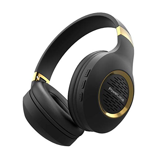 Auriculares Bluetooth Diadema, Auriculares Inalámbricos PowerLocus, Estéreo Hi-Fi con Graves Profundos, Cascos Bluetooth con Micrófono Incorporado, Cascos con Cable para Clases Online, Móvil, Tablet