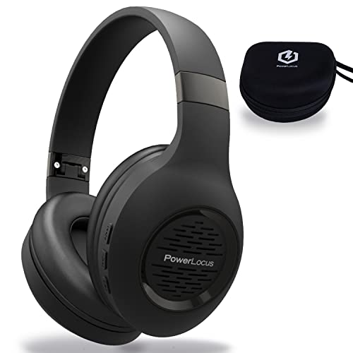 Auriculares Bluetooth Diadema, Auriculares Inalámbricos PowerLocus, Estéreo Hi-Fi con Graves Profundos, Cascos Bluetooth con Micrófono Incorporado, Cascos con Cable para Clases Online, Móvil, Tablet