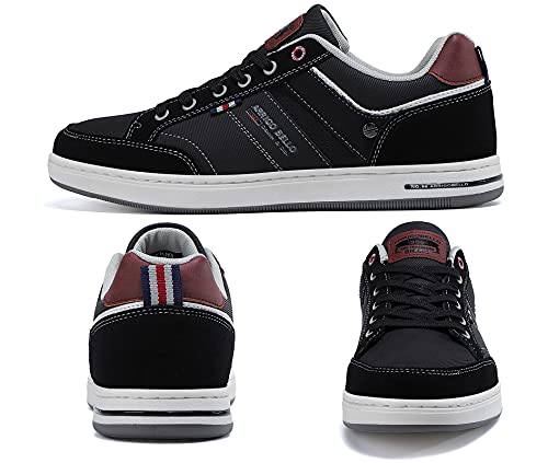 AX BOXING Zapatos Casual Sneakers Hombre Zapatillas Moda Ligero Deporte Gimnasio Running Tamaño 41-46 (Negro GrisáceoY, Numeric_42)