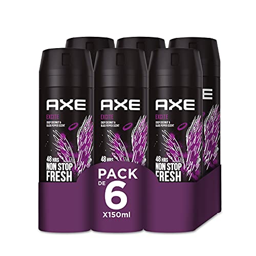 Axe Excite Rock Desodorante - 150 ml - Pack de 6