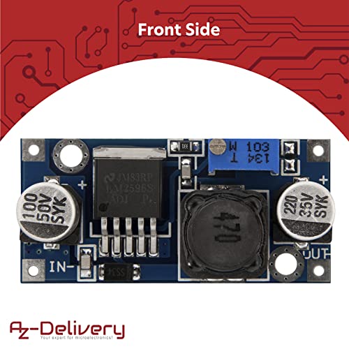 AZDelivery 3 x LM2596S DC-DC Adaptador de Corriente Modulo Step Down Compatible con Arduino con E-Book Incluido!