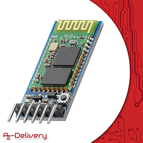 AZDelivery HC-05 HC-06 Bluetooth Wireless, RF Modulo Transceptor, RS232 Serial TTL Bluetooth Inalambrico Serial Transceiver Compatible con Arduino y con E-Book Incluido!