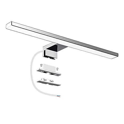 Azhien Lámpara LED de Espejo 10W 820LM 40mm Lámpara de Baño, Blanco Frio 6000K Lámpara LED de Pared IP44 230V Luz de Espejo de Baño de 40cm