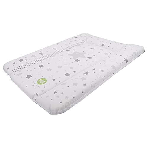 BabyCalin BBC510707 Cambiador Essential con varilla de medir, estrellas gris claro, 50cm x 70cm, 1 pieza