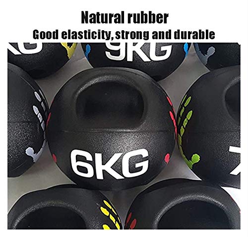 Balón Medicinal Caucho Kettlebell Bola De Gravedad con Asa, Masculino Y Femenino Core Muscle Training Balance Training Aerobic Ejercicio Fitness Ball (Size : 7kg/15.4lbs)