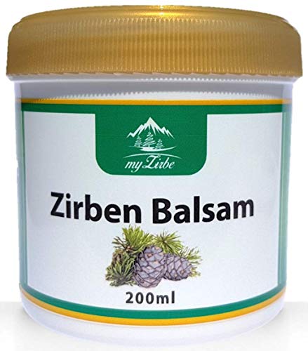 Bálsamo de pino cembro de 200 ml con aceite de pino cembro de Austria para cuello, músculos, articulaciones y calmante para dolores de resfriado.