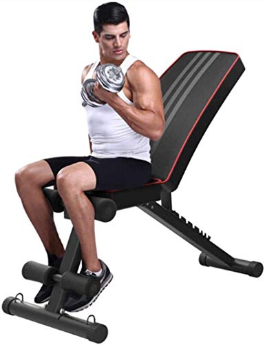 Banco de pesas ajustable, Ejercicio Sit Up Ab trainer board con cuerda de fitness, Entrenamiento Gimnasio Plano Inclinado Multiuso Banco Plano / Inclinado / Declinado Ejercicio de entrenamiento Multi