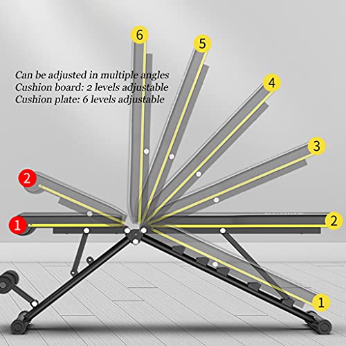 Banco Plegable con Mancuernas Tabla supina para el hogar Silla de Fitness Profesional Press de banca Plegable Ejercicio de los músculos Abdominales