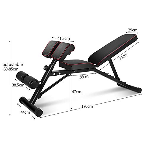 Bancos ajustables Heavy Duty Unisex Adultos Banco De Servicios Públicos Ajustables Gimnasio Todo En Uno, Entrenamiento Con Pesas Sentado Banco De Ejercicios, Gimnasio Inclinado Con Inclinación Plana E