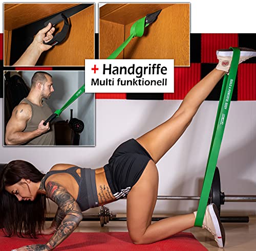 Bandas de resistencia Raigeki Fitness (+ planes de entrenamiento) [Individuales y Set] Bandas de resistencia largas bandas de fitness para deportes de fuerza – Banda de fitness bandas de terreno