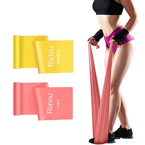 Bandas Elasticas Fitness, 2M Cintas Elásticas Bandas de Resistencia Ideales para Mujer y Hombre Pilates, Fisioterapia, Yoga Estiramientos, Musculacion, Piernas, Fuerza Entrenamiento (Pink_Orange)