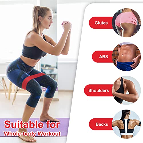 Bandas Elasticas Musculación, Gomas Elasticas Fitness de Látex Natural, 5 Cintas Elasticas Fitness para Glúteos, Piernas, Brazos, Yoga, Pilates, Crossfit, Fuerza, Cadera, Mujer y Hom