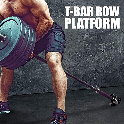 Barbell T-Bar Row Platform Post Insert Landmine Grappler para Barras olímpicas de 1 y 2 Pulgadas, Collares Abrazadera de Barra giratoria de 360 ??° Soporte de Placa de Peso para Ejercicio de Espalda