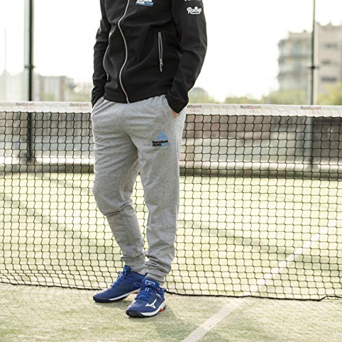 Barcelona Padel Tour | Pantalón Largo con Bajos de Puño Ajustado para Hombre | Tejido Cómodo y Transpirable con Estampación Especial de Pádel | Ropa Deportiva Gris XL