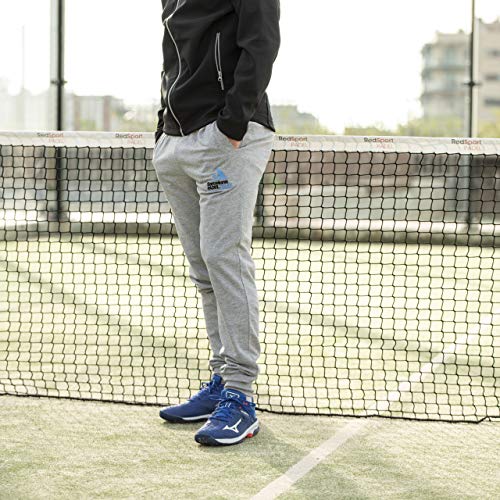 Barcelona Padel Tour | Pantalón Largo con Bajos de Puño Ajustado para Hombre | Tejido Cómodo y Transpirable con Estampación Especial de Pádel | Ropa Deportiva Gris XL