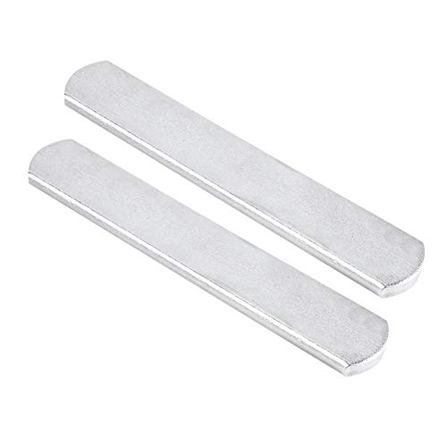 Barra de Acero, Placas de Acero chapadas en 2 Piezas para Chaleco de Peso Ajustado y espinilleras para piernas(15cm)