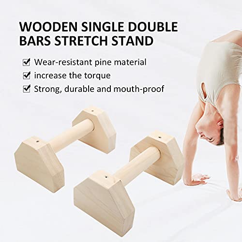 Barras de paralelo Push Up Bar Calistenia, estilo ruso soporte elástico solo barras dobles calistenia Handstand barras personalizadas barras de madera Push-Ups doble varilla