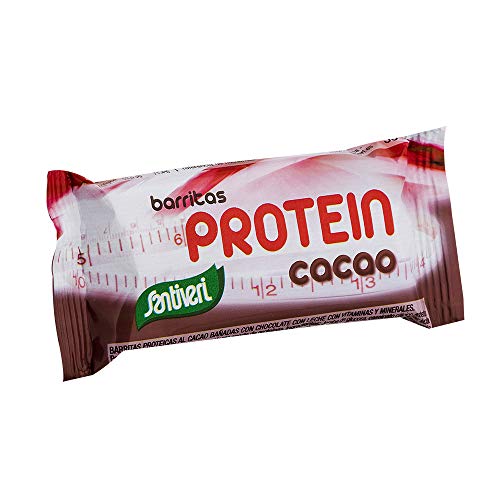 Barritas energéticas de Santiveri sabor cacao (16 barritas de 35 gr cada una) con alto aporte de hidratos de carbono de rápida absorción (Estuche con 16 barritas)