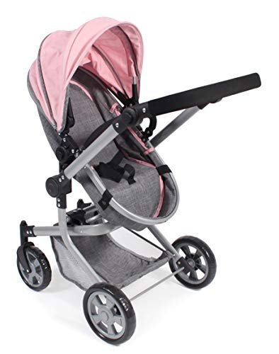 Bayer Chic 2000 595 - Cochecito de muñeca, Color Gris y Rosa