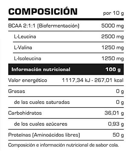 BCAA 5000 Powder - Aminoácidos Ramificados en Polvo y Cápsulas BCAA - Fuerte Recuperador Muscular - Suplementos Deportivos - Vitobest (Neutro, 300 Tablets) (Neutro, 300g)