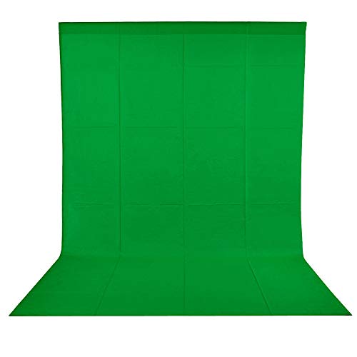 BDDFOTO Croma fondo chroma key 1.8x2.8m Pantalla verde Fondo de estudio fotográfico, puro algodón Muselina Fondo de pantalla plegable para fotografía, video y televisión green screen