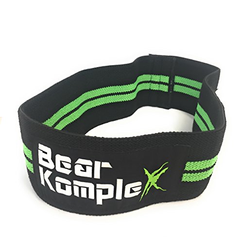 Bear KompleX Banda de Entrenamiento de Cadera, para Levantamiento de Potencia, Sentadillas y Pilates, hogar, Gimnasio y Crossfit. (Black)