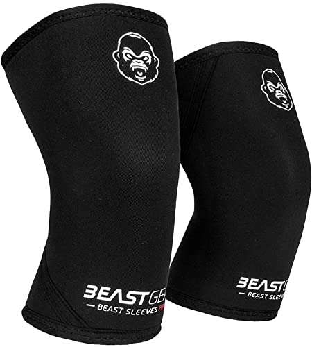 Beast Gear Rodilleras Deportivas - Rodillera Crossfit, compresión, estabilizador de Rodilla, Ideales para Usar como Rodilleras para artrosis, Material Neopreno