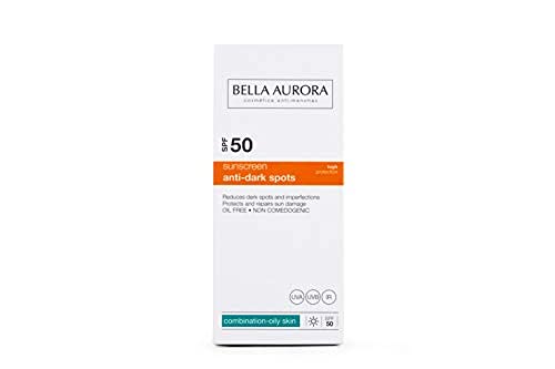 Bella Aurora Protector Solar 50 Facial Anti-Manchas Piel Mixta Grasa, 50 ml | Crema Protección del Sol Cara | Bloqueador Solar