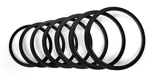 Belmalia Juego de 8 Anillos Step-Down, Adaptador de Filtro de Objetivo: 82mm 77mm 72mm 67mm 62mm 58mm 55mm 52mm 49mm