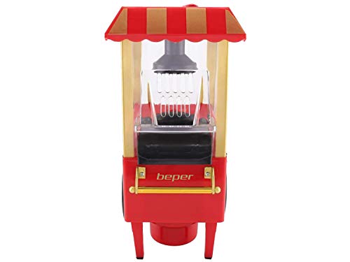 BEPER BT.651Y Maquina para Palomitas, 1200 W, ABS, Oro/Rojo