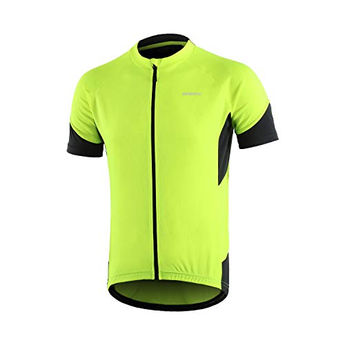 BERGRISAR Hombres Básicos Ciclismo Jerseys Manga Corta Bicicleta Bicicleta Camisa Bolsillos Cremallera, forro polar verde con licencia oficial de star wars silent one crew., Medium