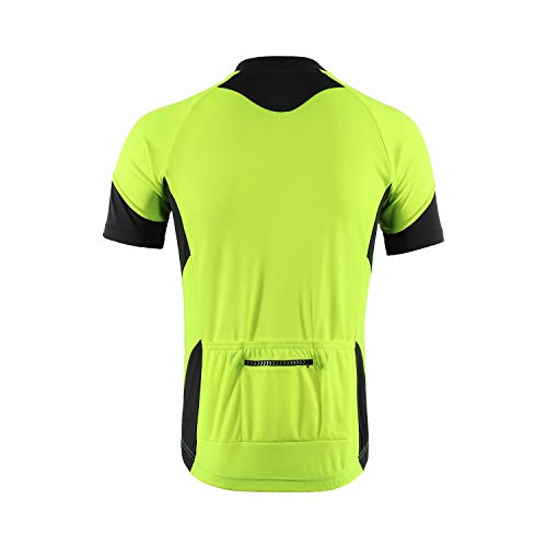 BERGRISAR Hombres Básicos Ciclismo Jerseys Manga Corta Bicicleta Bicicleta Camisa Bolsillos Cremallera, forro polar verde con licencia oficial de star wars silent one crew., Medium